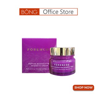 Kem dưỡng da ban đêm Forencos Peptide màu tím 50g - Hàn Quốc 💖FREESHIP💖 Kem dưỡng da ban đêm BÔNG SHOP