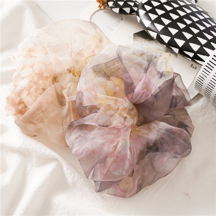 Dây buộc tóc co dãn màu sáng độc đáo