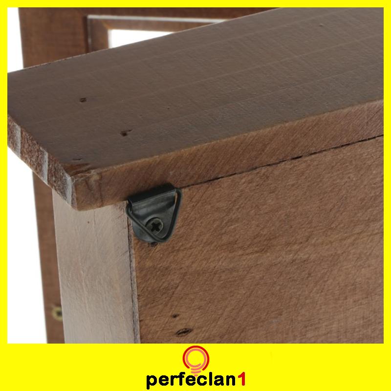 Tủ Đựng Chìa Khóa Bằng Gỗ Vintage Có Móc Treo Kích Thước 21x6x25cm. - Màu Nâu