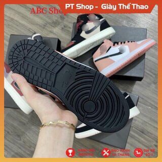 [FreeShip+ Hàng Xịn] Giày Jor.dan trắng hồng đen thấp cổ cao cấp mới, Giầy SNEAKER thể thao JD1 Full phụ kiện