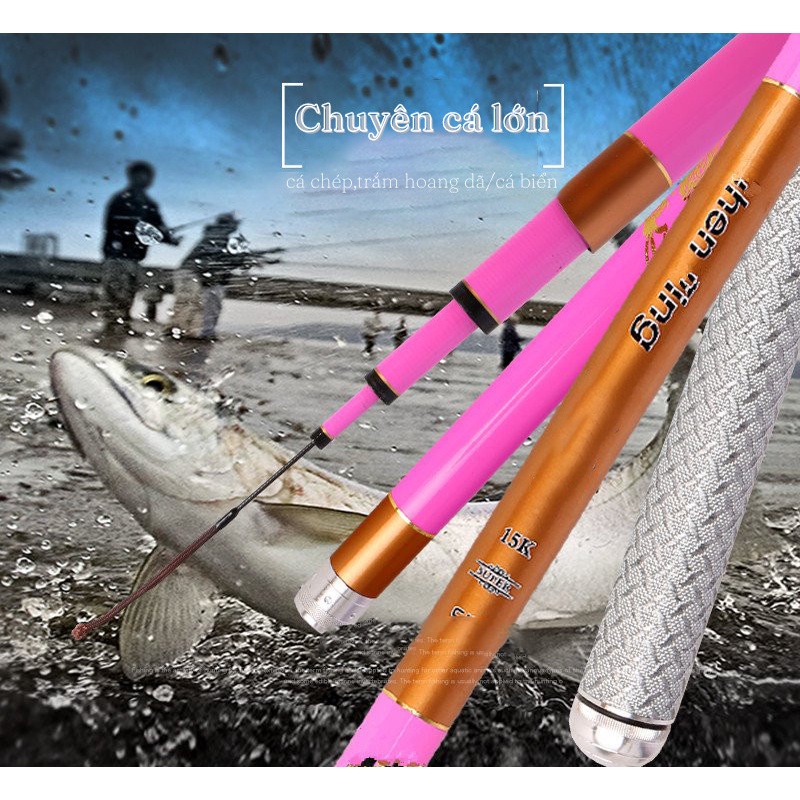 Cần câu tay , cần câu Hồng Long 12H siêu bạo lực , ngọn 1.7cm tải tĩnh 5kg phù hợp cho anh em chuyên săn hàng