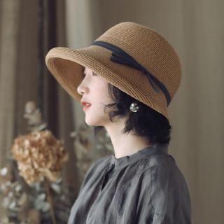 Mũ Cói Rộng Vành Thiết Kế Đơn Giản Phong Cách Retro Thời Trang Đi Biển Cho Nữ