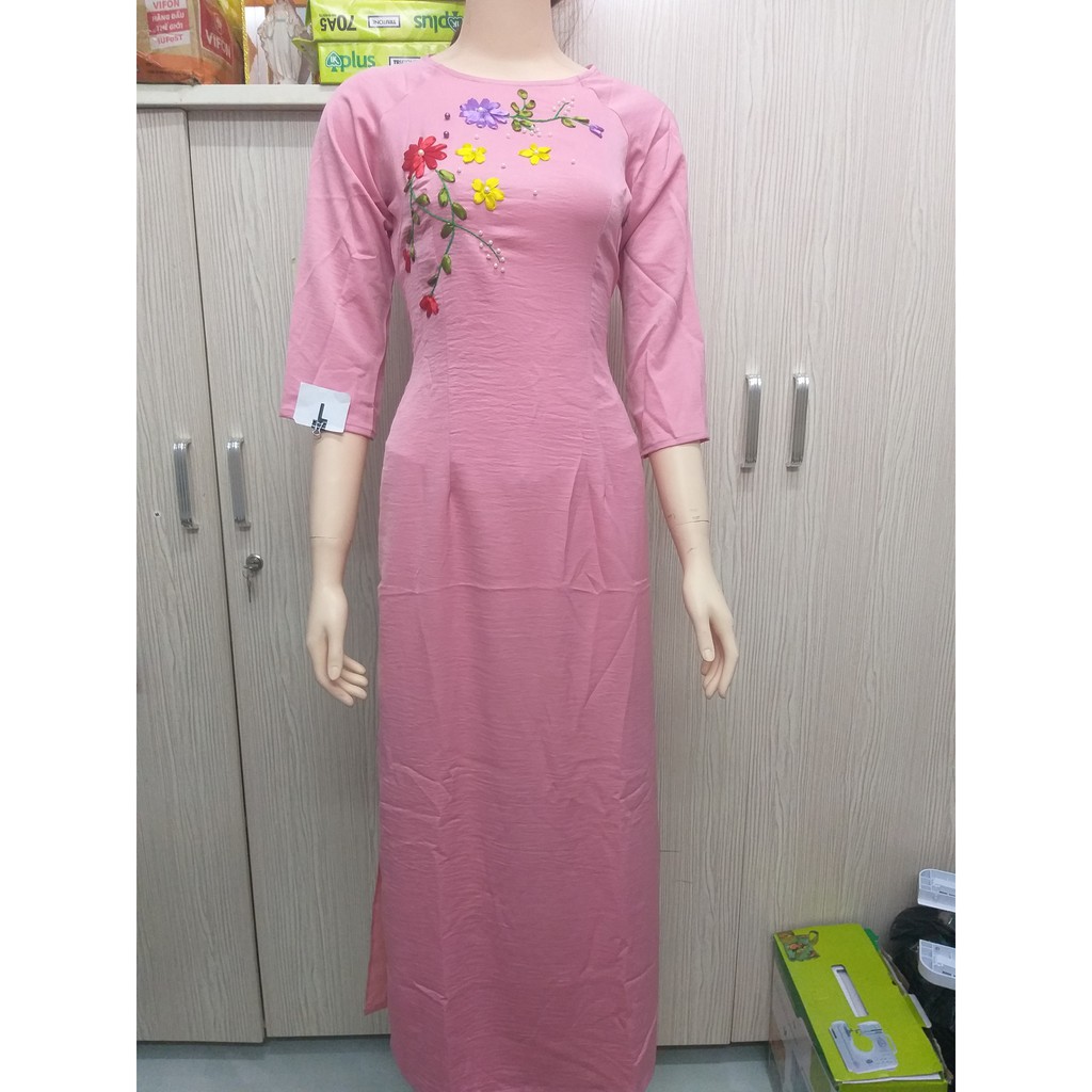Aó dài tây thi đính hoa chất cực đệp dáng chuẩn hàng lẻ size giá rẻ
