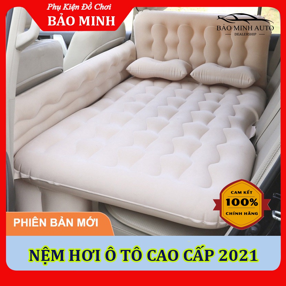 Đệm Hơi Ô Tô - Nệm Hơi Ô Tô [HÀNG CAO CẤP] Chất Nhung Êm Mịn  - Tặng Kèm Bơm Điện và 2 Gối