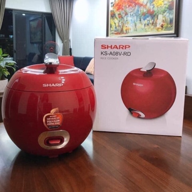 [Sẵn Hàng] NỒI CƠM ĐIỆN QUẢ TÁO SHARP KS-A08 | BigBuy360 - bigbuy360.vn