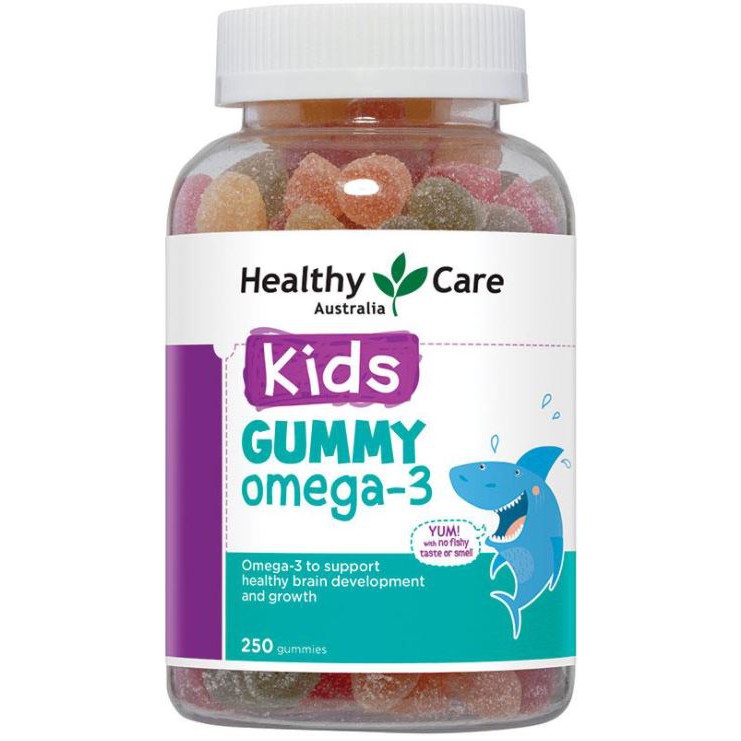 (250 viên )Kẹo Gummy bổ sung Omega 3 cho bé Healthy Care Gummy Omega 3 hàng Úc