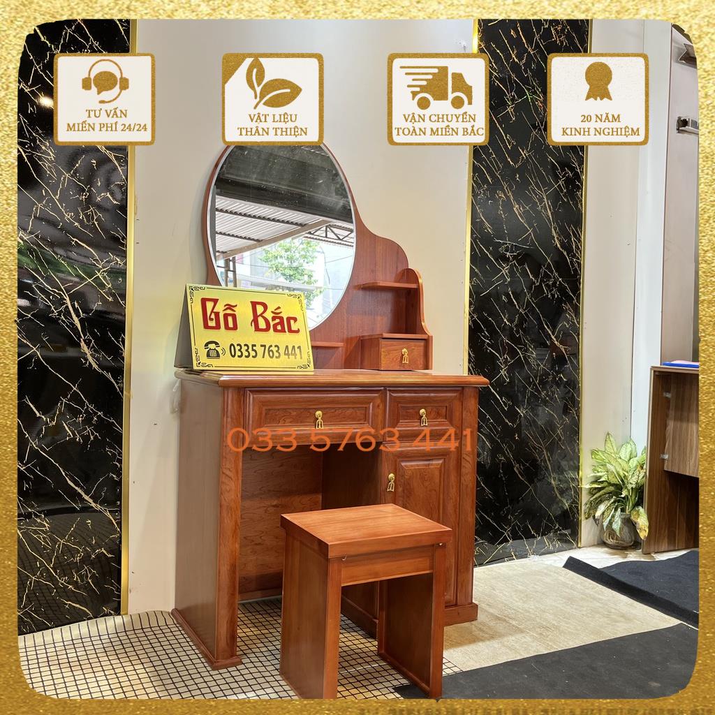 Bàn trang điểm hương đá 80x40cm kèm ghế ngồi