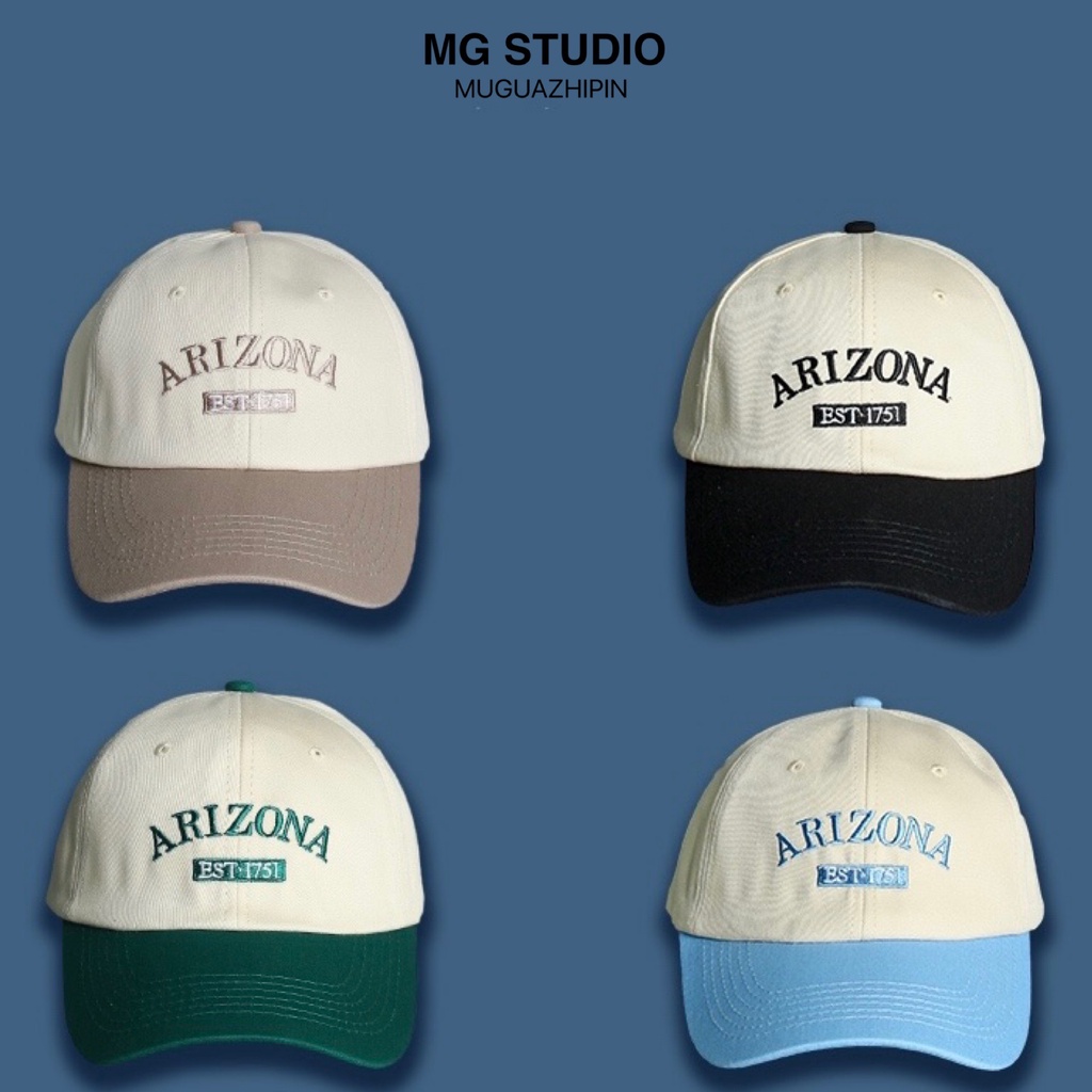 Mũ lưỡi trai MG STUDIO thêu chữ cái “ARIZONA ” với 5 màu sắc tùy chọn