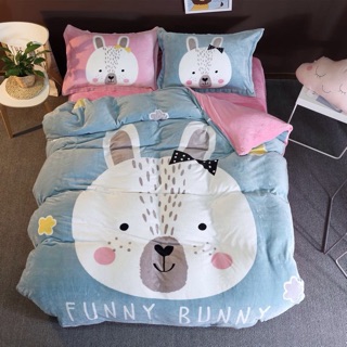 Set chăn ga gối nỉ nhung