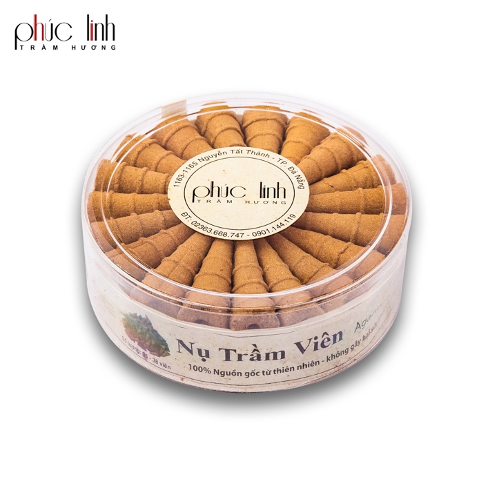 Nhang nụ trầm hương đốt thơm  PHÚC LINH  loại 1 36 viên lớn - Dùng Xông Nhà, Thờ Cúng, Phong Thủy, May Mắn, Trừ Tà , Lộc