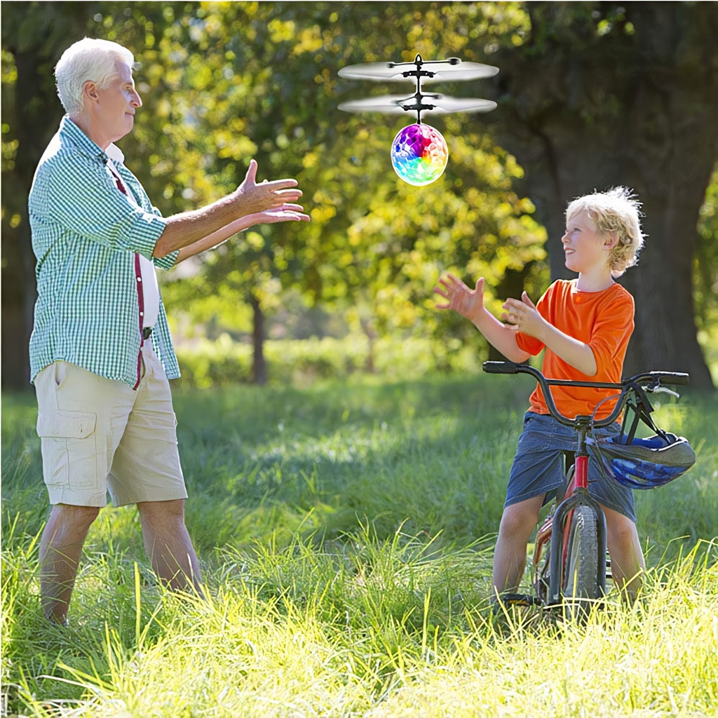 Máy bay trực thanh quả cầu pha lê có thể phát sáng bé siêu thích thú