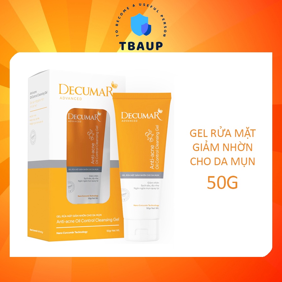 Gel ngừa mụn, gel rửa mặt giảm nhờn, kem chống nắng Decumar Advanced (New) (Decuma / Dercuma / Dercumar / Dercuma)
