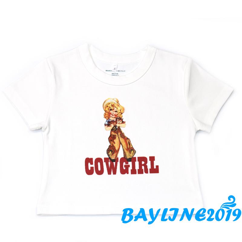 Áo thun tay ngắn cổ tròn dáng ôm in chữ thời trang mùa hè thu cho nữ