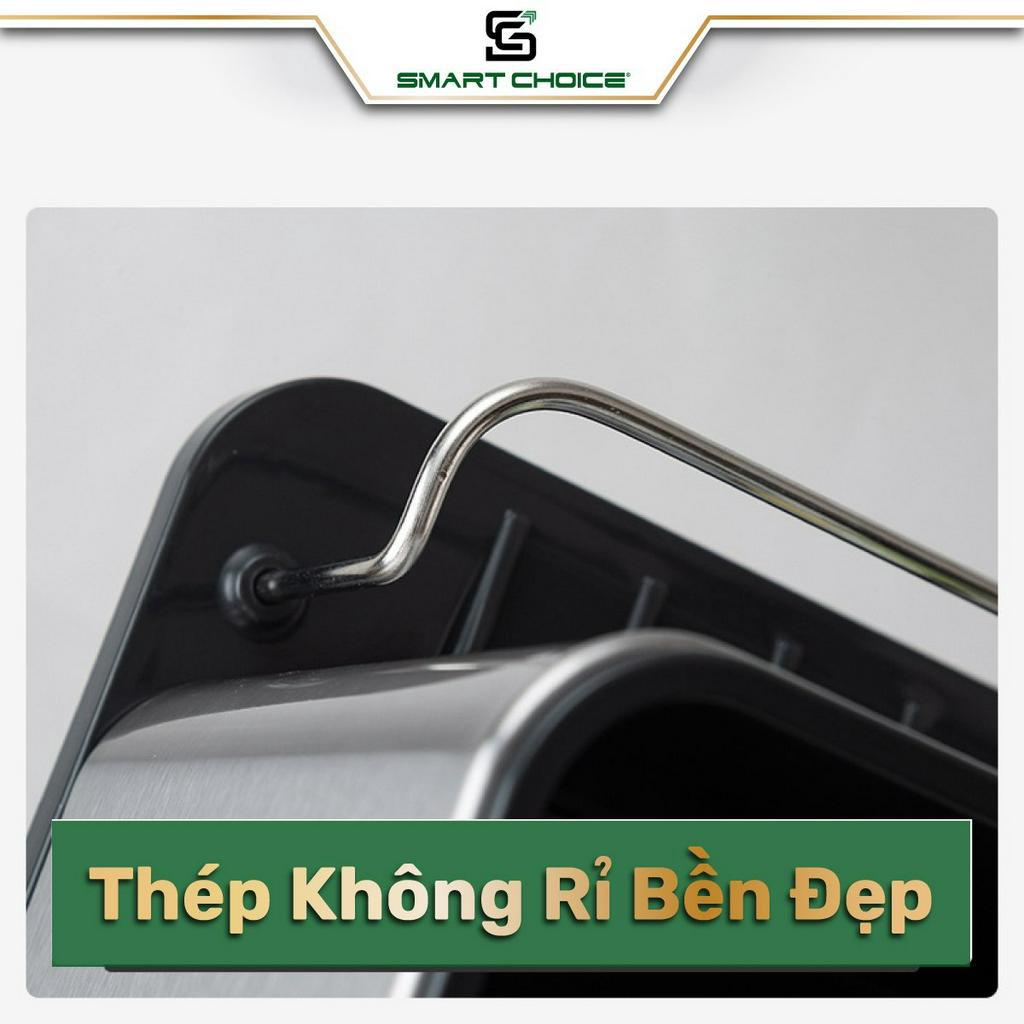 Kệ Đựng Đồ Inox 304 SMARTCHOICE Cao Cấp 3 Trong 1 Kèm Giá Để Đồ Và Thanh Treo SCG-PK004