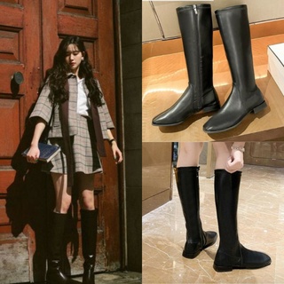 Giày boot dưới gối đế 2.5cm màu đen GBĐV-17CL