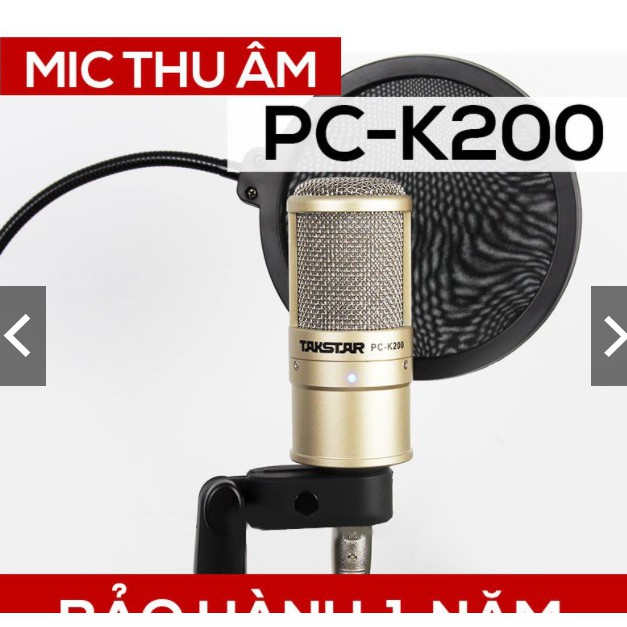Combo livestream thu âm TAKSTAR Mic PC K200, Soundcard Icon Upod Pro, Tai nghe TS2260 [BH 1 NĂM]