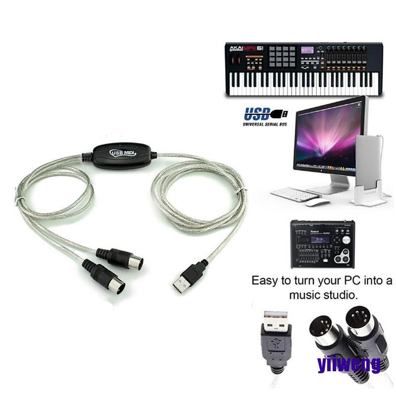 Dây Cáp Chuyển Đổi Usb In-Out Midi Cho Pc Sang Music Keyboard