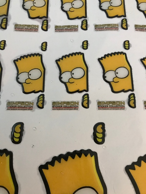 Tem 3D trang trí xe Simpson