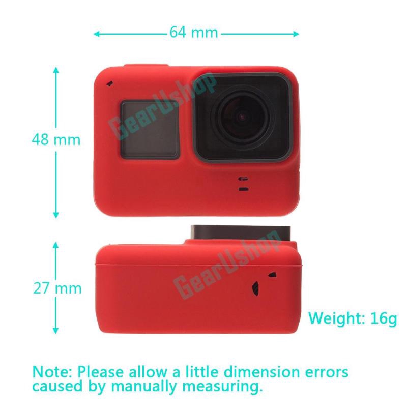 Ốp Điện Thoại Silicon Mềm Màu Đen Có Nắp Lens + Phim Bảo Vệ Màn Hình Thú Cưng Cho GoPro Hero 7 6 5