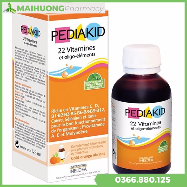 Pediakid 22 vitamines giúp bổ sung các Vitamin và khoáng chất giúp cho cơ thể bé khỏe mạnh.