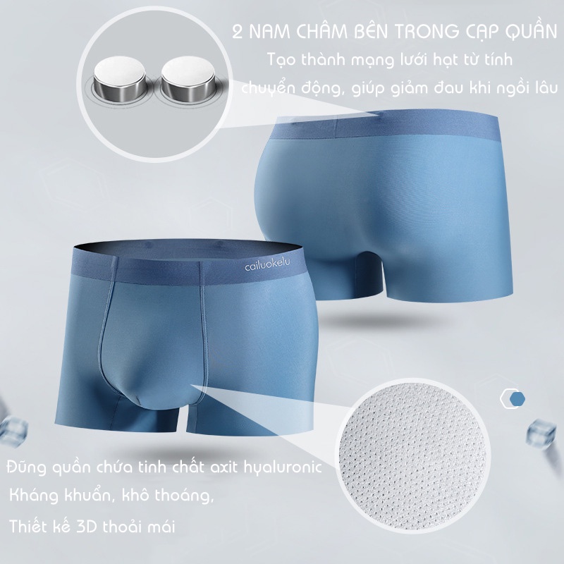 Sịp Đùi- Quần Lót Nam Boxer Băng Lụa Giảm Nhiệt Siêu Mỏng Mát K129