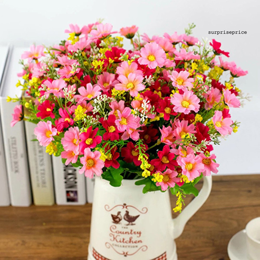 Bó 28 bông hoa cúc giả bằng lụa dùng cho trang trí ghế lười hoa