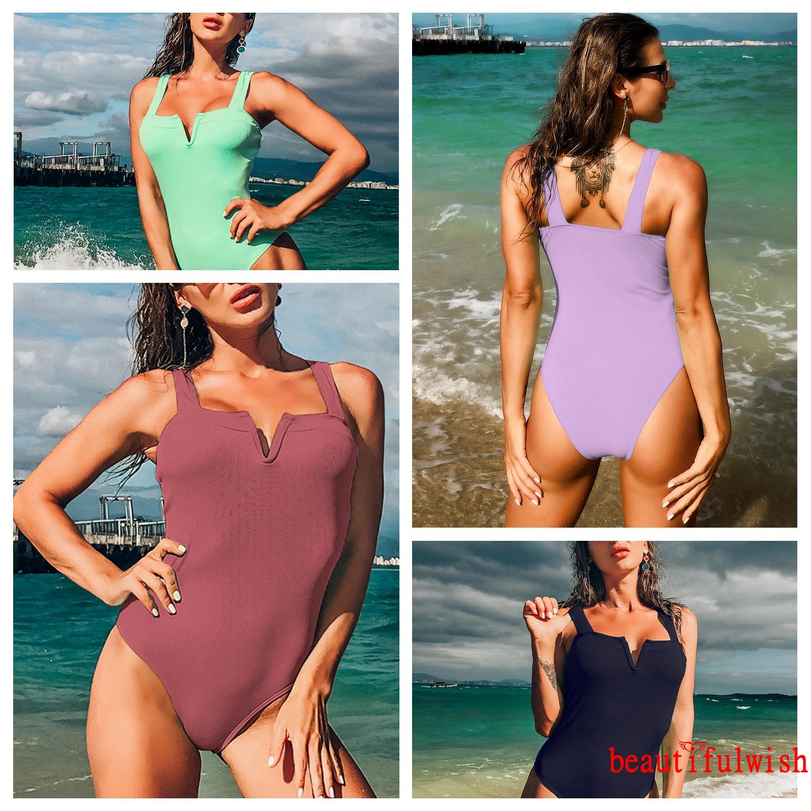 Đồ Bơi Một Mảnh Màu Trơn Gợi Cảm Cho Nữ | BigBuy360 - bigbuy360.vn