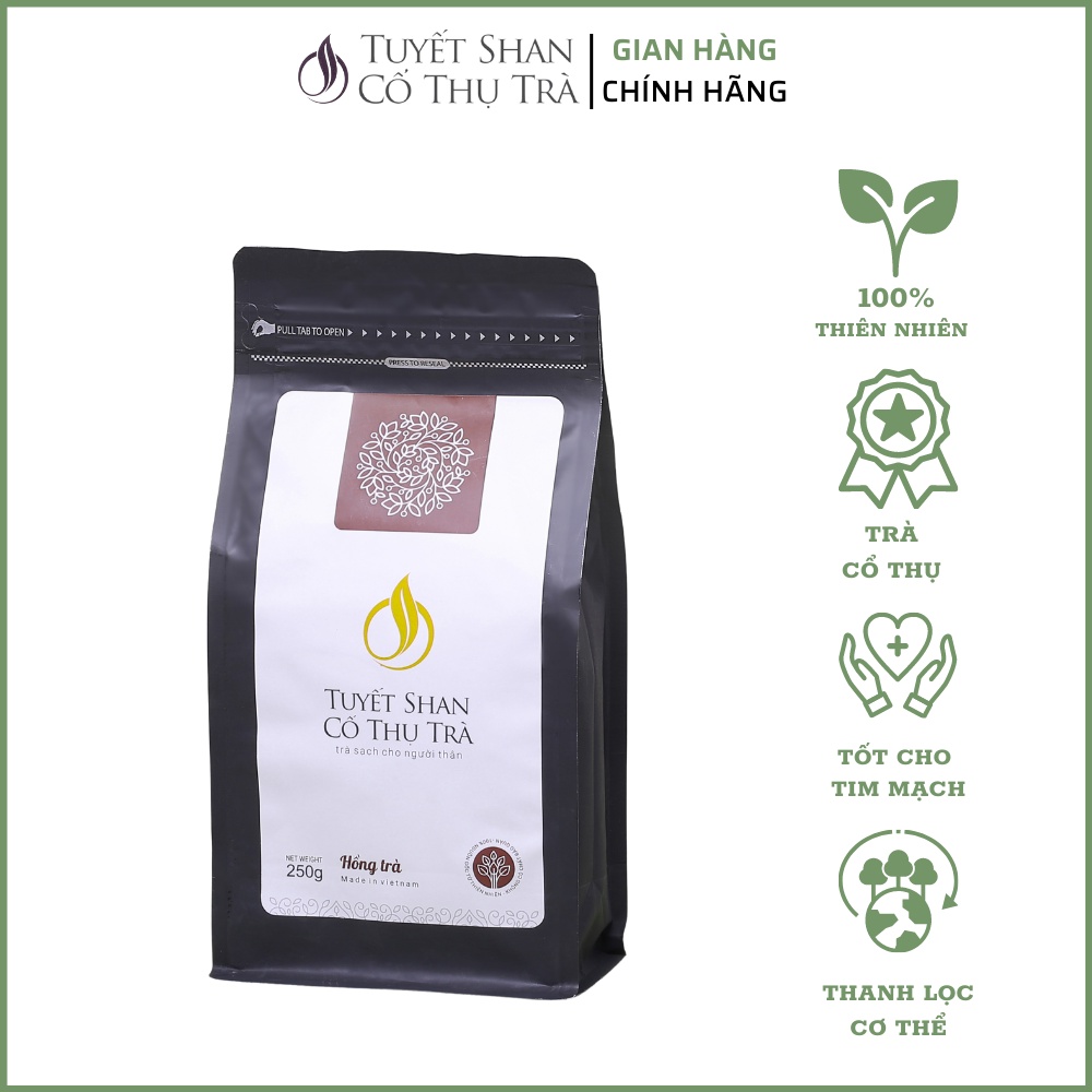 Trà Shan Tuyết Cổ Thụ Hữu Cơ - Trà Đen - Hồng Trà Cao Cấp Chè Shan Tuyết Cổ Thụ Suối Giàng Túi Zip 250gram