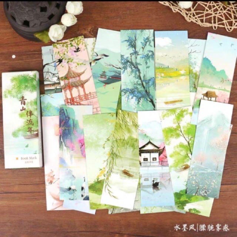 Hộp 30 chiếc bookmark đánh dấu sách phong cách cổ trang