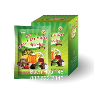 Bột rau câu giòn agar hoàng yến 10gói ×25gram