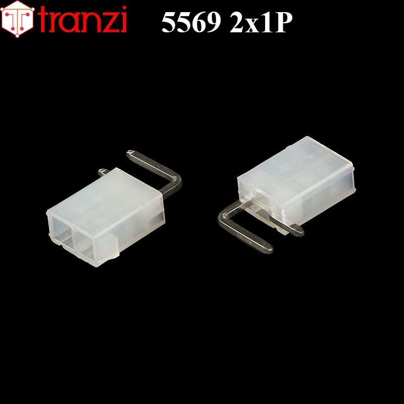 Giắc cắm header 4.2mm 5569 2x1P chân cắm cong trắng - túi 10 cái