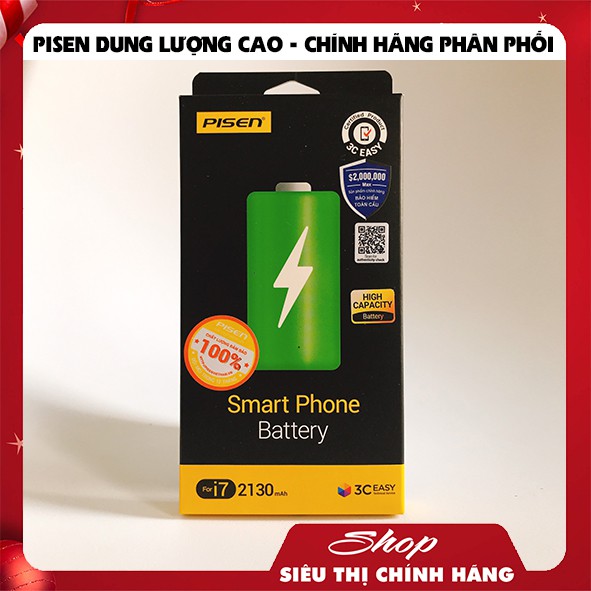 Pin Pisen iPhone 7 Dung Lượng Cao - Chính Hãng Phân Phối