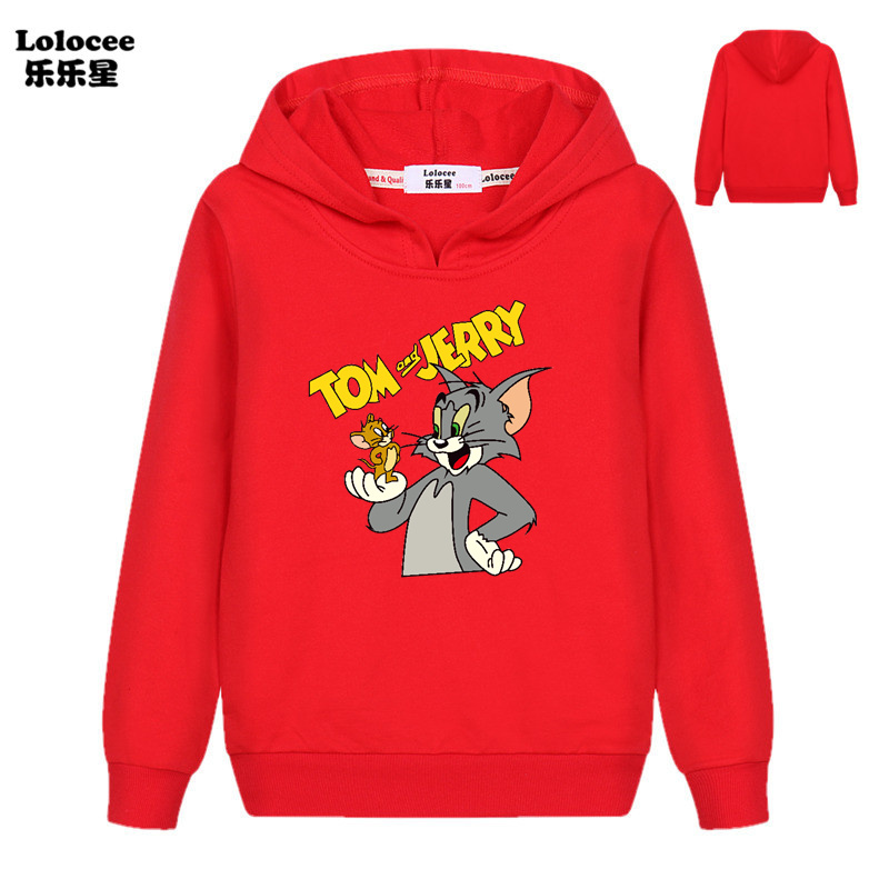 Áo Hoodie In Hình Tom &amp; Jerry Ngộ Nghĩnh Cho Bé Trai 2021