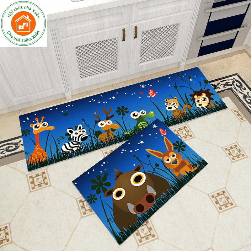Bộ 2 thảm bếp cao cấp 120x40 và 60x40