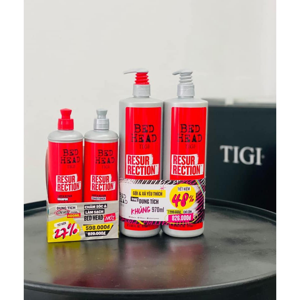 DẦU GỘI VÀ XẢ TÁI SINH TIGI BEDHEAD RESURRECTION LEVEL 3 400ML