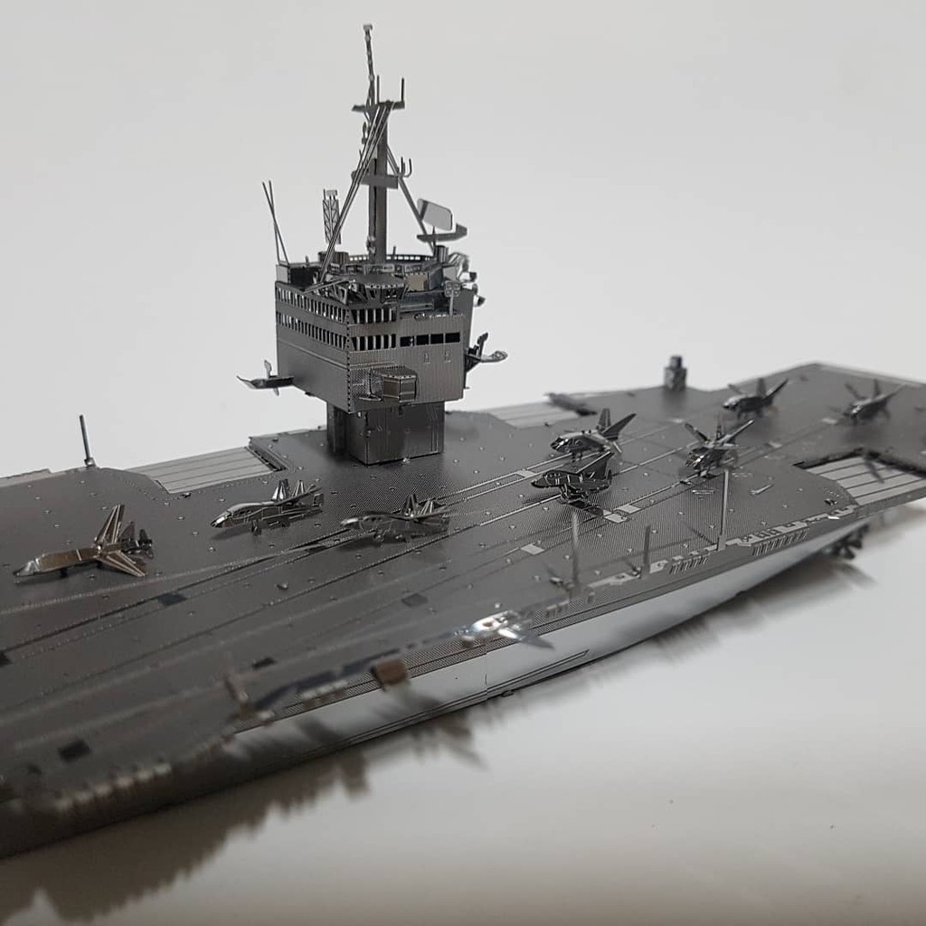 Mô Hình Lắp Ghép 3D Kim Loại Tự Ráp Piececool Tàu Sân Bay USS Enterprise CVN-65 - Chưa Lắp