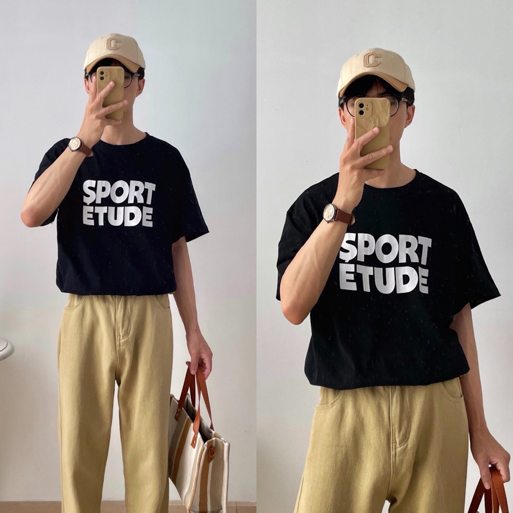 NOBITA HOME - ÁO THUN TAY NGẮN IN CHỮ SPORT ETUDE