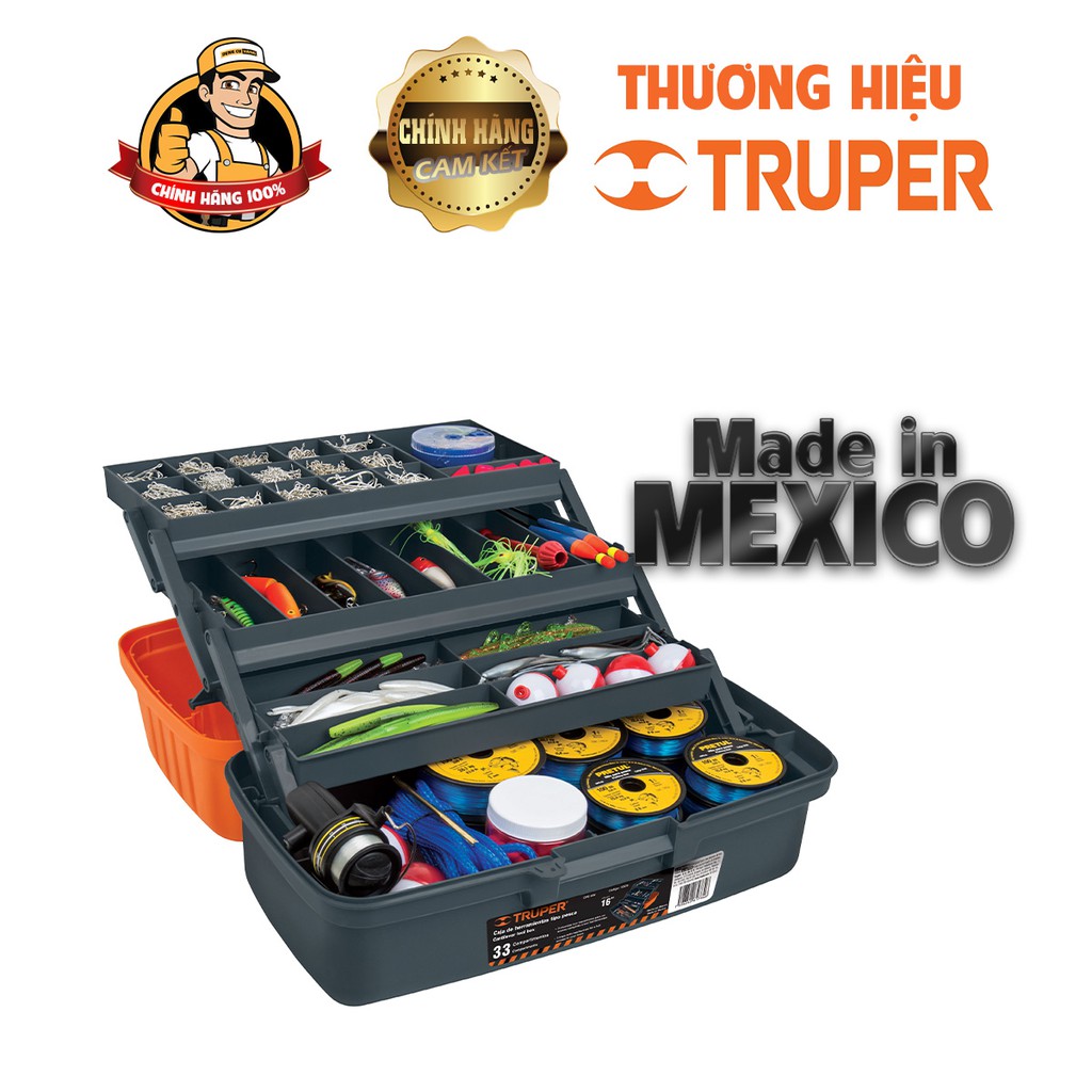 Thùng đồ nghề nhựa,Hộp đồ nghề 16in Truper CPE-16N