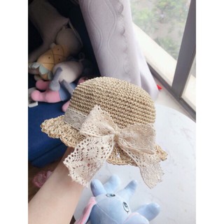 mũ cói hè cho bé gái ( kèm ảnh thật )