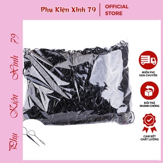 Túi 100g thun/chun cột tóc chất liệu dai bền, dễ sử dụng siêu tiện lợi size trung, thun đen cột tóc, chun buộc tóc giá s