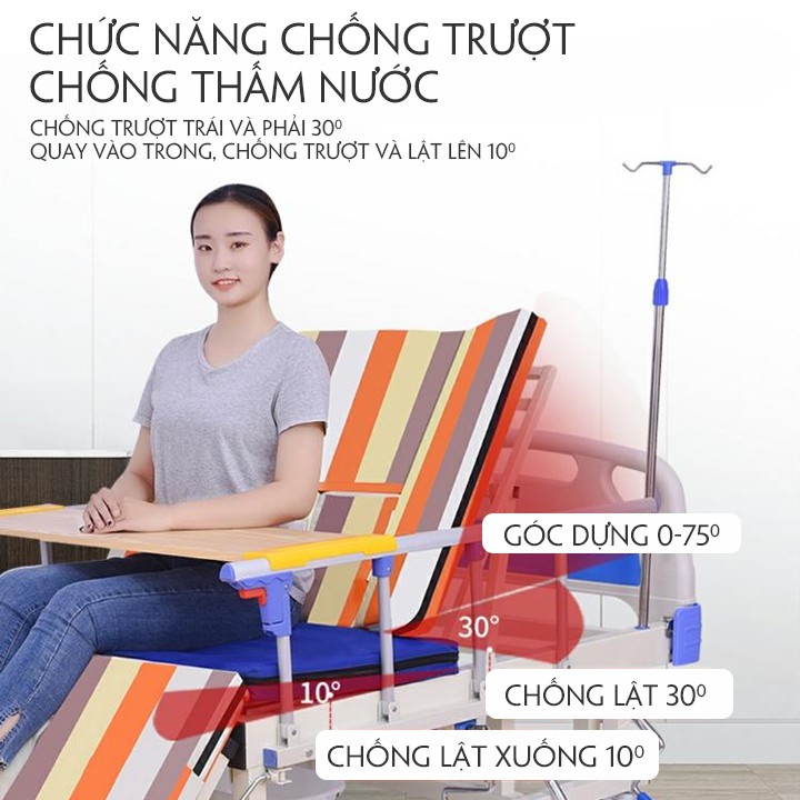 Giường Bệnh Nhân 4 Tay Quay Đa Năng Giường y tế Đa Năng Cao Cấp