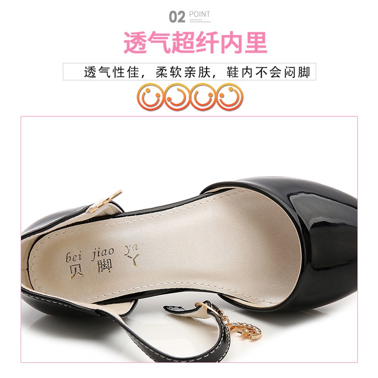 Giày cao gót bằng da phong cách công chúa thời trang cho bé gái