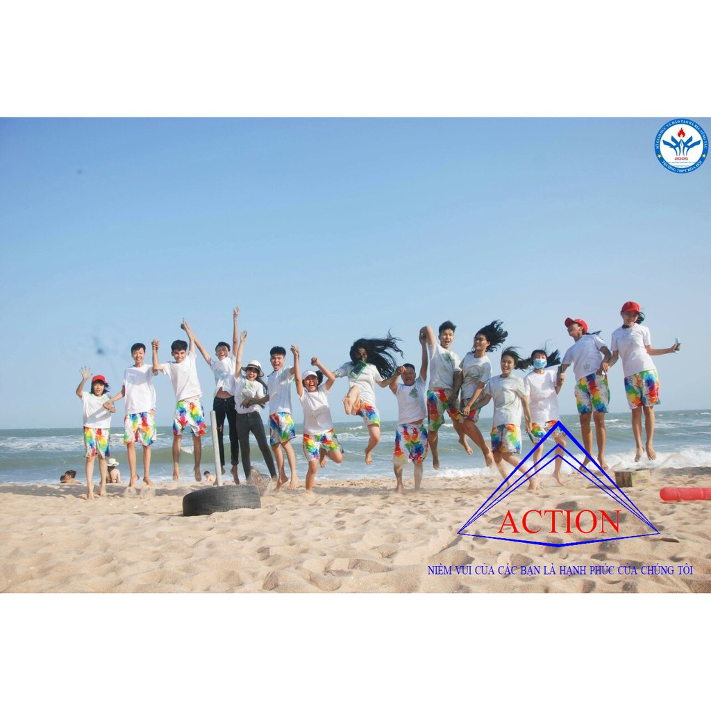 Quần đi biển Team Building, công ty, gia đình, nhóm nam nữ DB01 Bin Action