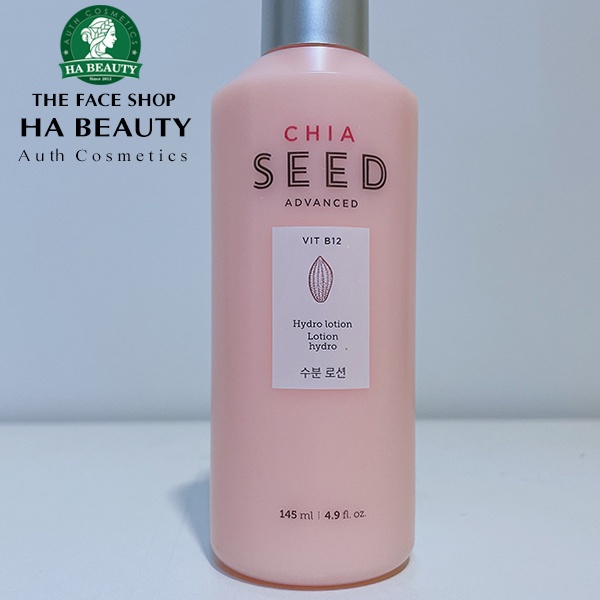 Sữa dưỡng ẩm sáng mịn da trắng da phục hồi da hư tổn The Face Shop Chia Seed Advanced Hydro Lotion 145ml