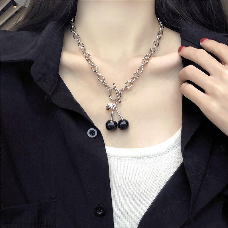 Vòng Cổ Choker Hình Quả Cherry Phong Cách Hàn Quốc Dành Cho Nữ