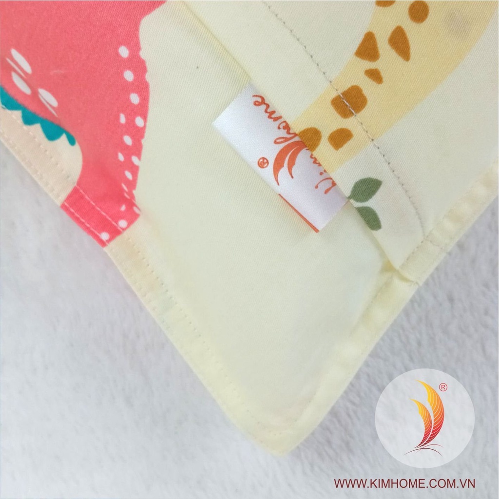 Gối trẻ em 22x40cm ruột siêu mềm áo gối cotton Thắng Lợi, Áo gối em bé.