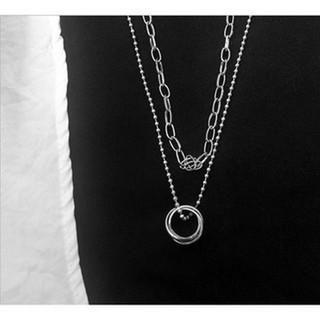 Dây Chuyền Nam Nữ Titan XOÁY 3 VÒNG Dây Chuyền Thời Trang Unisex Cá Tính