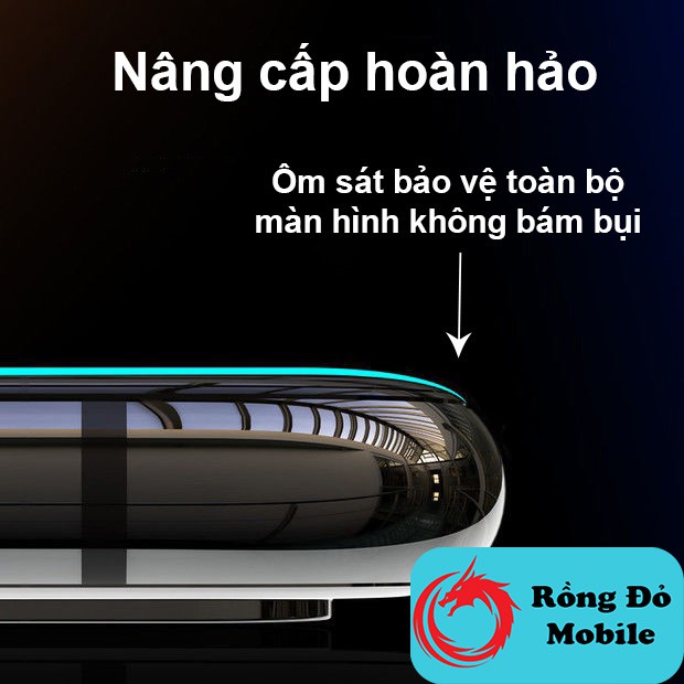 Kính cường lực iphone HD Pro full màn hình 7+/8+/X/XR/XS/XS Max/11/11 Pro Max/12/12 Pro Max Rồng Đỏ Mobile