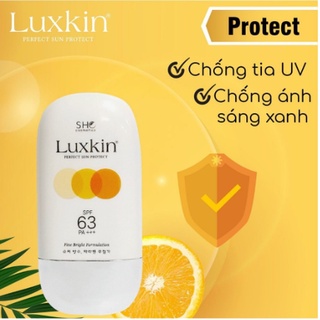 Kem chống nắng luxkin sản phẩm của đông dược bà vân, dưỡng da kiềm dầu bảo vệ da tối ưu trước tia uva, uvb