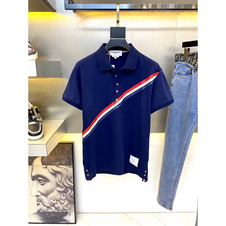 Áo thun polo cotton tay ngắn thời trang xuân hè cho nam